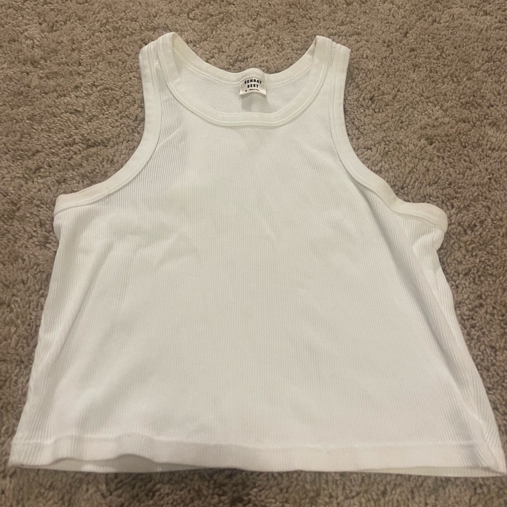 Aritzia White Honor Tank Top